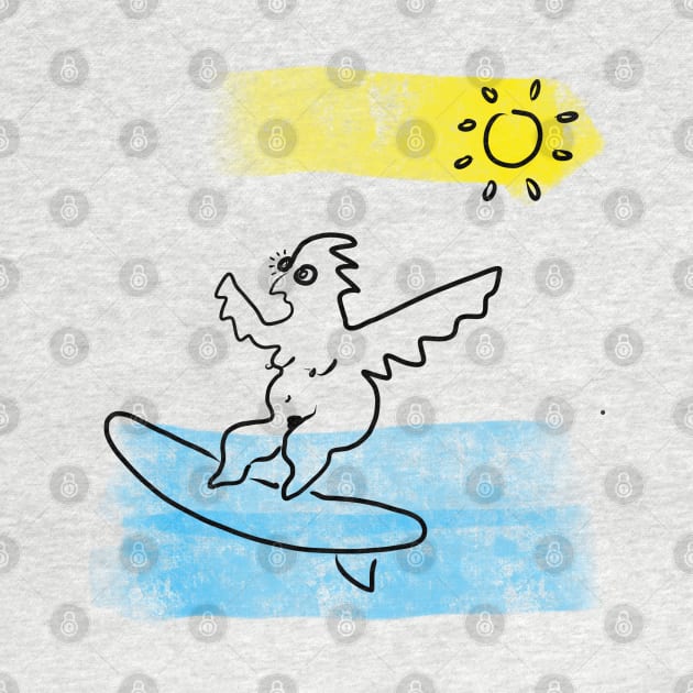 chicken surfer by Angel Rivas